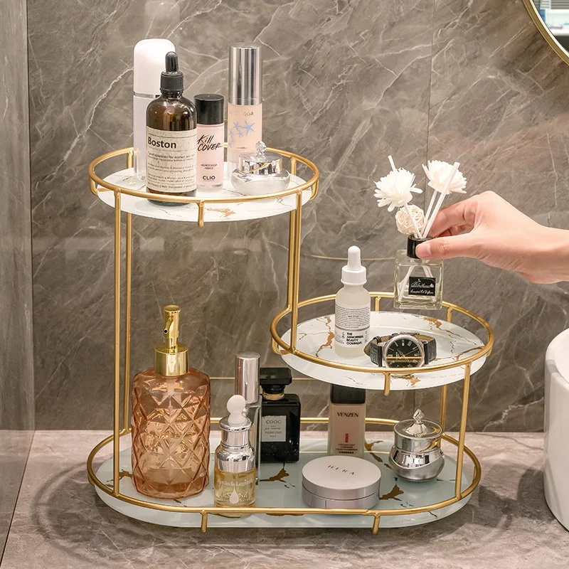 Luxury Skincare Dupes - Luz de luxo bancada rack prateleira