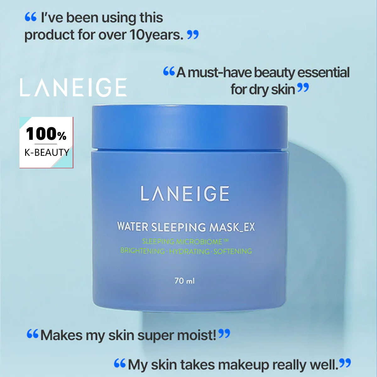 Luxury Skincare Treatments - Máscara Hidratante Noturna LANEIGE 70ml, Hidratação