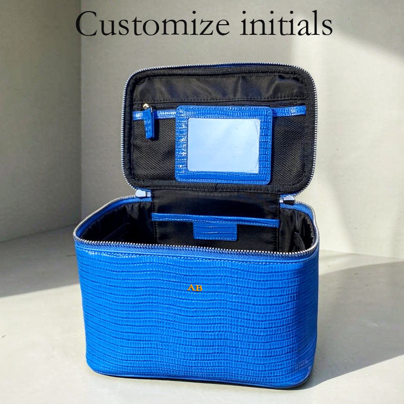 Luxury Skincare Box - Personalizar iniciais primeira camada de couro