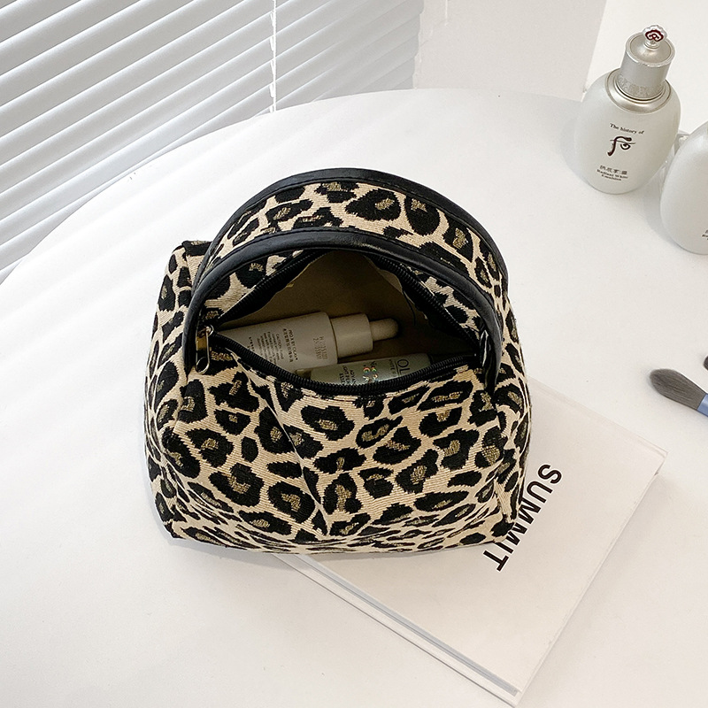 Bolsa de maquiagem leopardo lu - Luxury Skincare & Spa Photos avaliação e preço